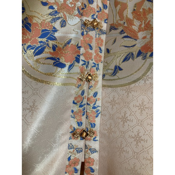 Authentic Ming-Style Hanfu Bijia Top by Mingtang Shiyi Peach Jacquard Sika Deer - Picture 9 of 15